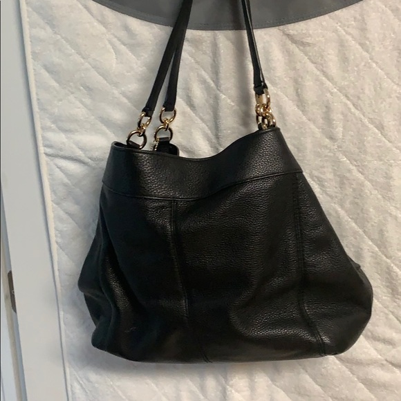 Large leather Coach purse - Picture 4 of 7